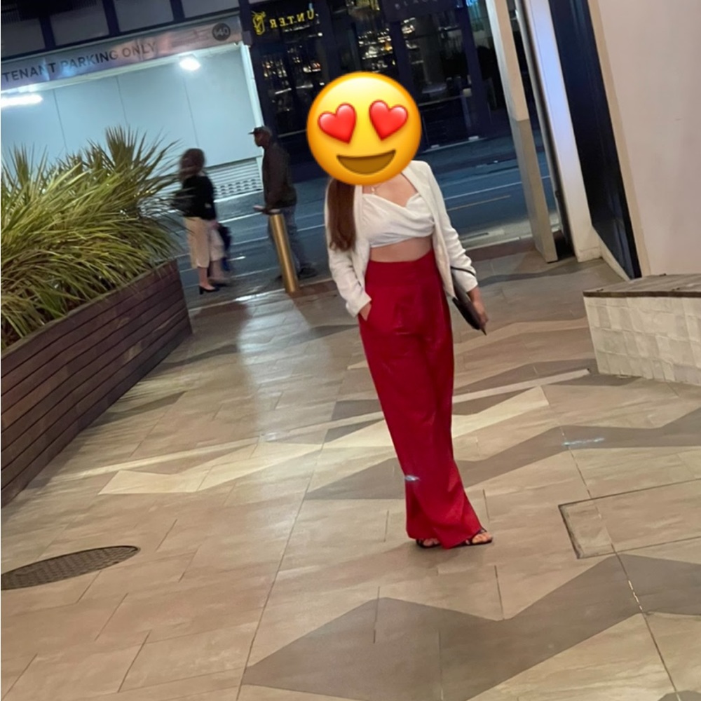 Brand Country road cummerbund red flare trouser